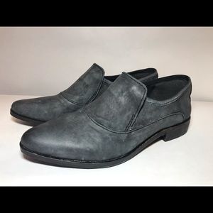 Free People Sz 8 Slip on Loafers Carbon Leather